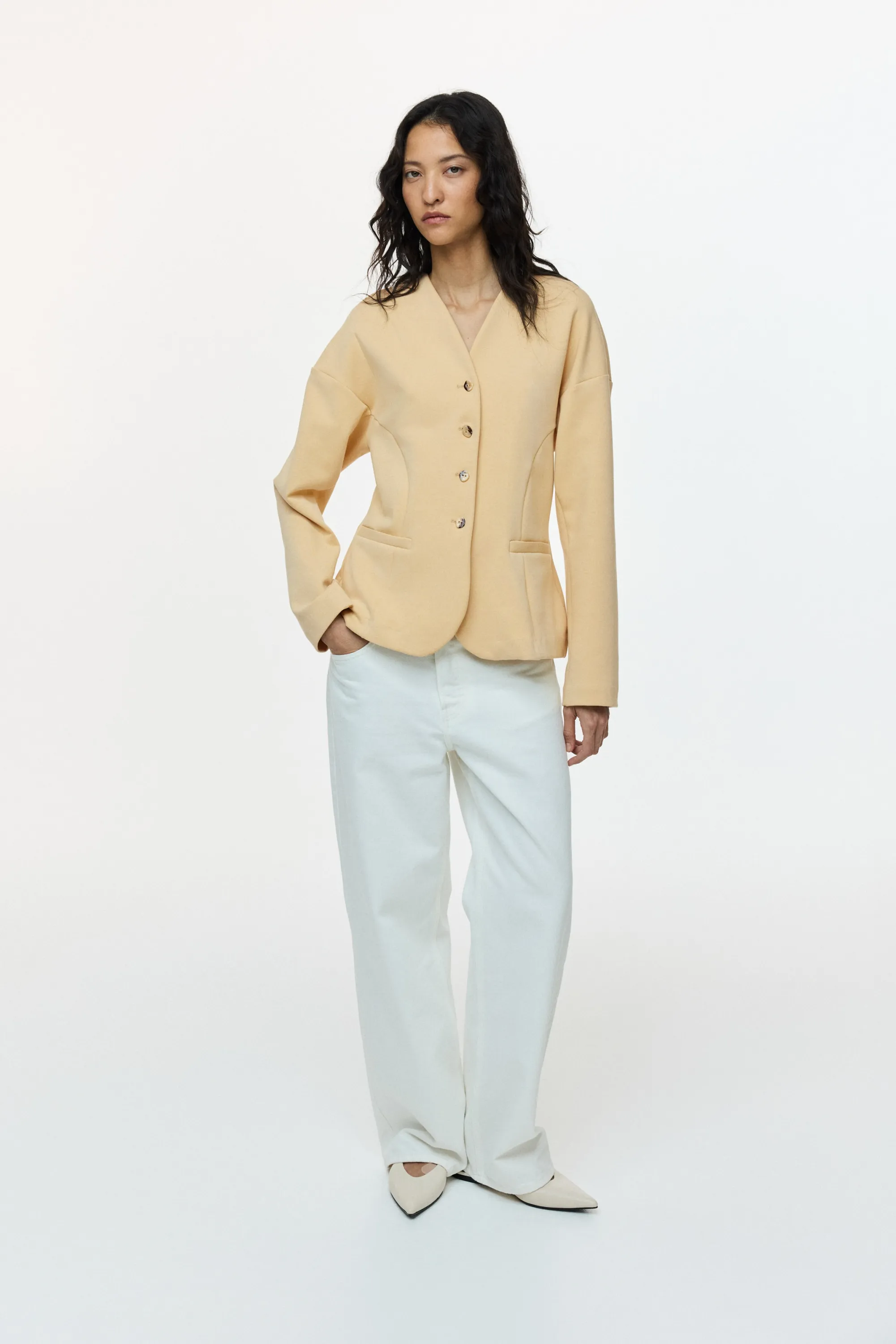 Blazer en jersey - Beige
