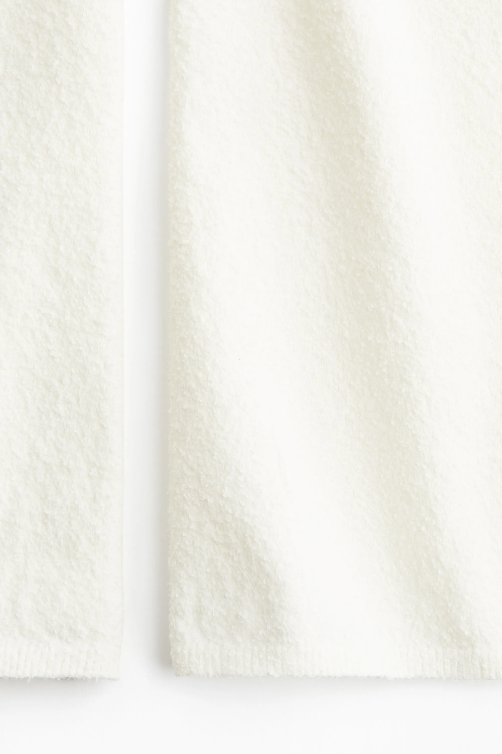 Pantalon en maille bouclette - Crème