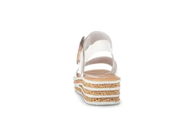 Sandales Gabor 84.550.20 Blanches - Cuir Boucle Grande Pointure Femme — photo 4