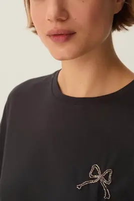 Tee-shirt Faustine Ardoise — photo 4