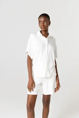 Chemise en viscose et élasthanne
