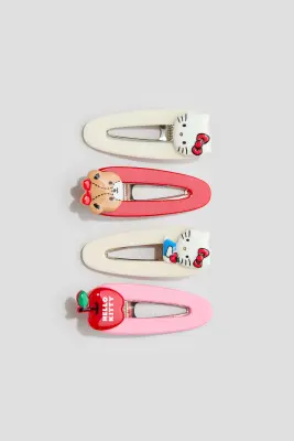 Lot de 4 barrettes - Rouge/Hello Kitty — photo 1