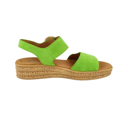 Sandales Gabor 64.550.14 Vertes - Cuir Velcro Grande Pointure Femme — photo 3