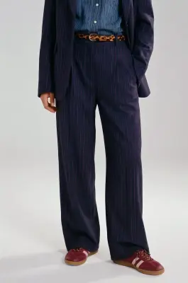 Pantalon Antho rayures marine et rouge — photo 1