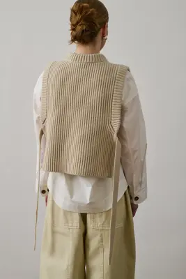 PULL FIRMUS ÉCRU CHINÉ — photo 4