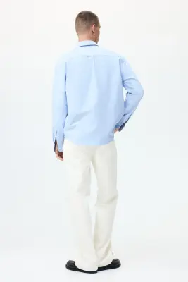 Chemise Oxford Regular Fit - Bleu clair — photo 3