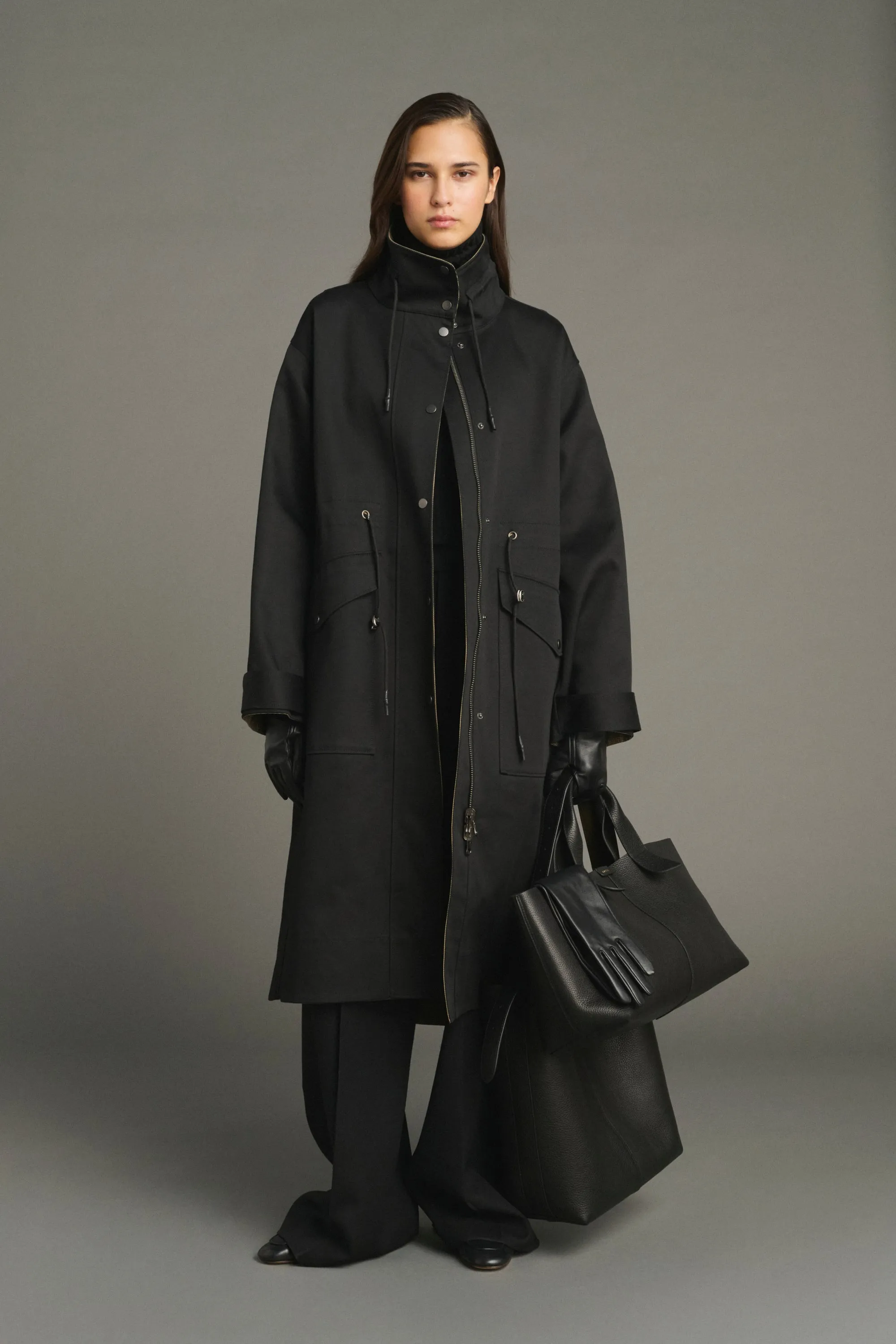 MANTEAU LUCE NOIR/BEIGE