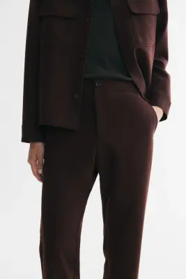 Pantalon Regular Fit en twill - Marron foncé — photo 2