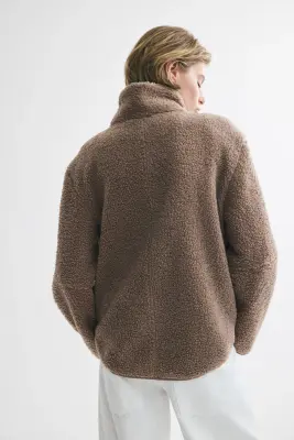 Veste en tissu Teddy bear - Beige foncé — photo 3