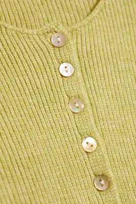 Cardigan en maille - Citron vert — photo 3