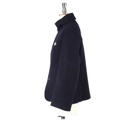 Manteau Danton en laine avec col rond - Navy — photo 5