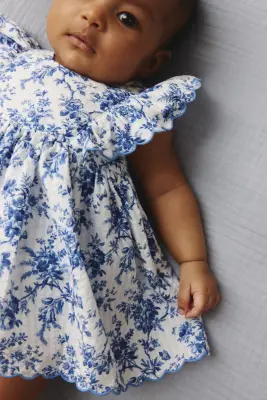Robe body en coton avec imprimé fleuri - Bleu/fleuri — photo 2