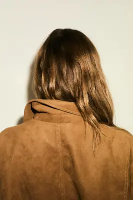 Veste en tissu gratté - Beige foncé — photo 2