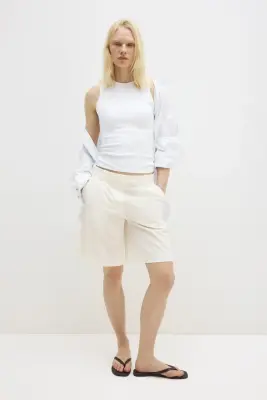 Débardeur côtelé Cooling Slim Fit - Blanc — photo 2