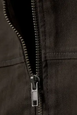 VESTE STRUCTURÉE SLIM EN COTON GENEVIEVE - Gris foncé — photo 4