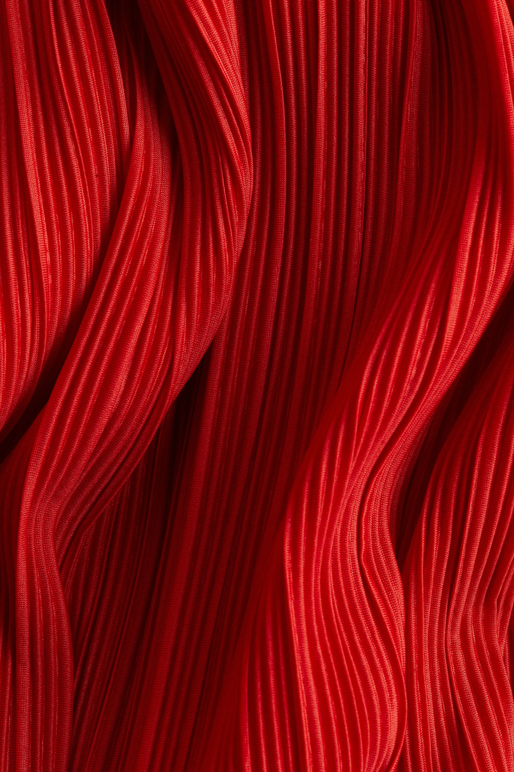 Robe maxi plissée - Rouge vif