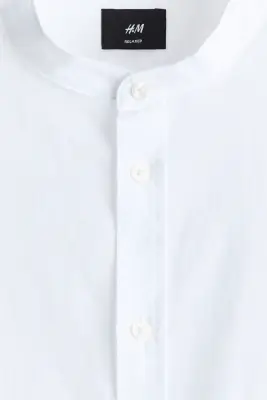 Chemise Relaxed Fit en lin mélangé - Blanc — photo 4