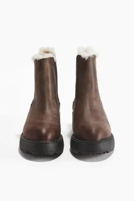 Bottines Chelsea chaudement doublées - Marron foncé — photo 2