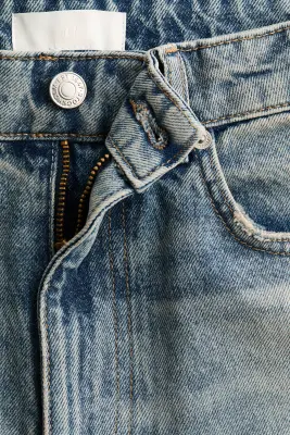 Barrel High Waist Jeans - Bleu denim clair — photo 4