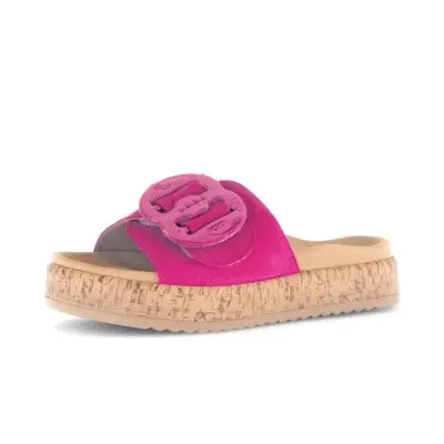 Sandales Gabor 63.760.10 Fuchsia - Cuir Velcro Grande Pointure Femme — photo 1