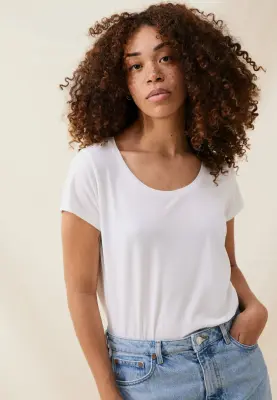 Le t-shirt Tencel - Blanc — photo 1