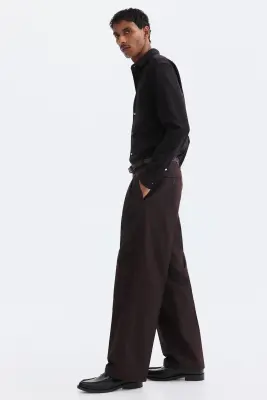 Pantalon chic Loose Fit - Marron — photo 3
