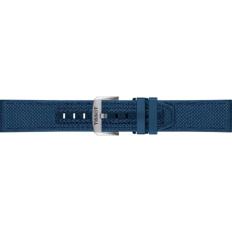 Bracelet tissu bleu pour Tissot T-Touch Connect Solar T604047744