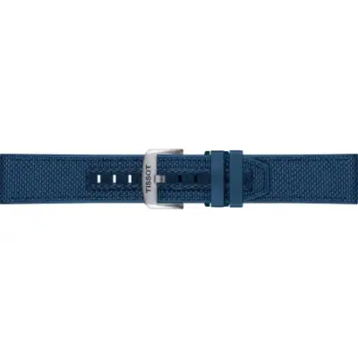 Bracelet tissu bleu pour Tissot T-Touch Connect Solar T604047744