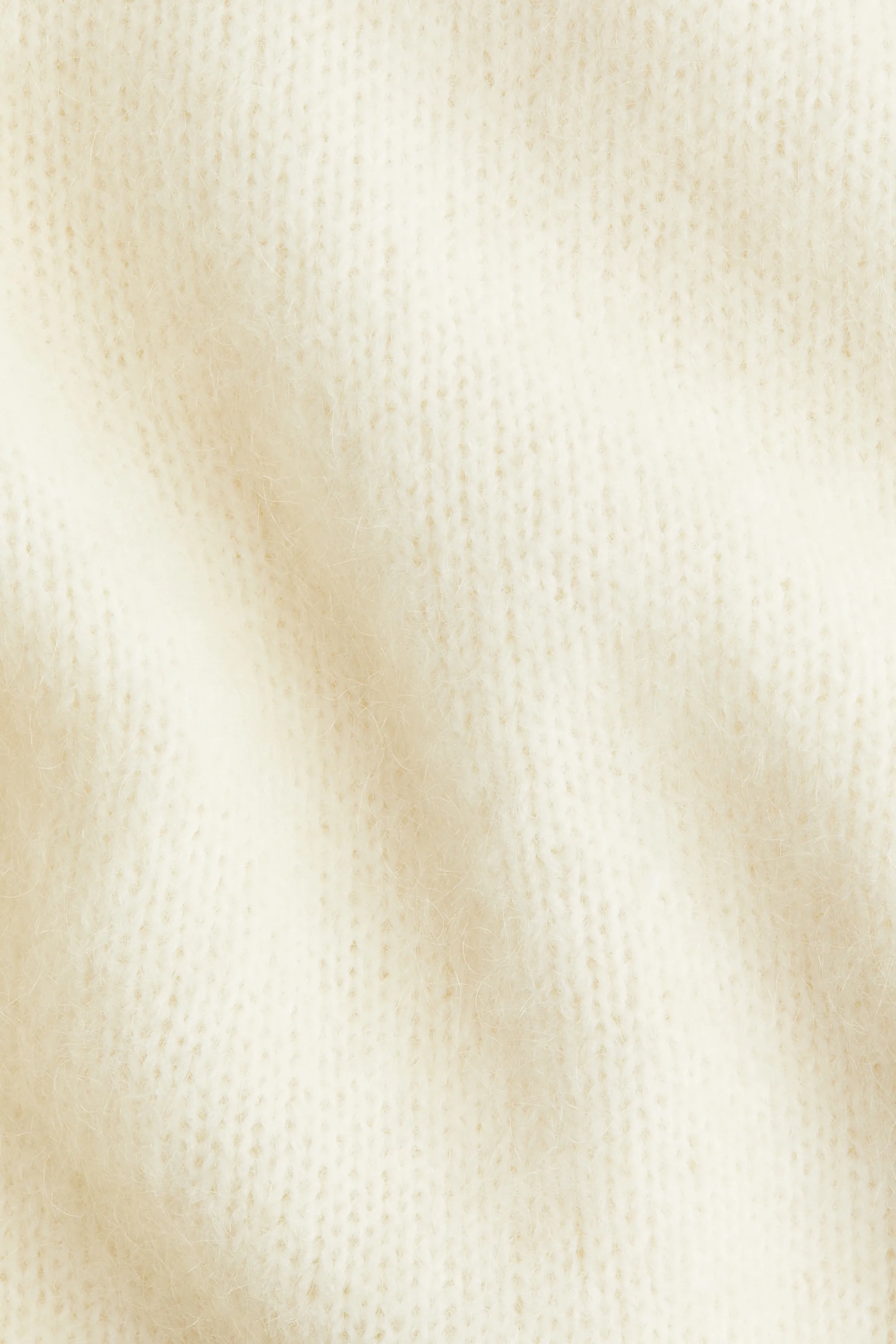 Gilet en mohair mélangé avec fermeture à glissière - Beige clair