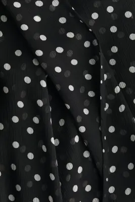 Robe étagée avec cape - Noir/pois — photo 4