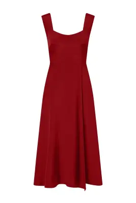 Freya Silk Dress - Bordeaux — photo 4