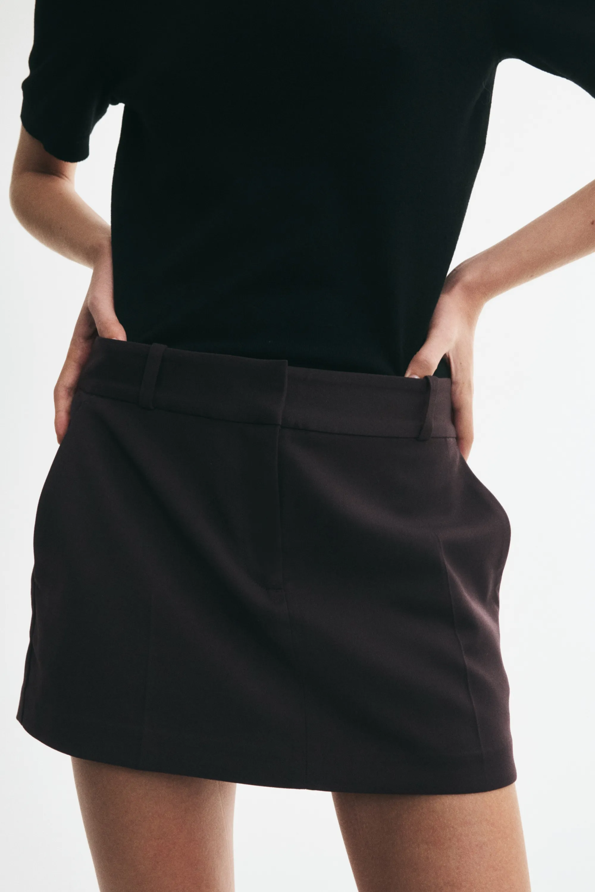 Jupe-short courte - Marron foncé