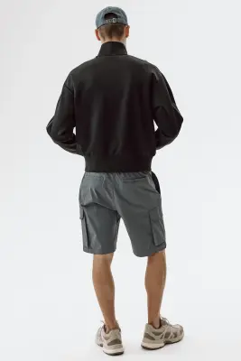 Short cargo Regular Fit - Gris foncé — photo 3