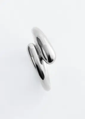 Bague sculpturale - Argenté — photo 1