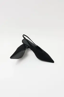 Escarpins sling back en cuir — photo 4