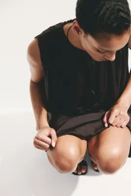 Robe drapée avec base à effet boule - Marron foncé — photo 2