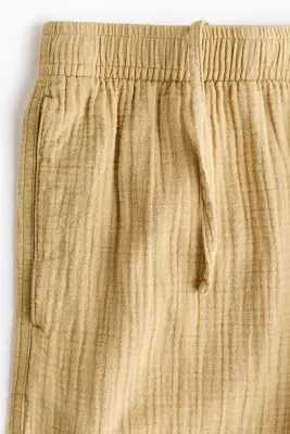 Short en mousseline Relaxed Fit - Jaune — photo 3