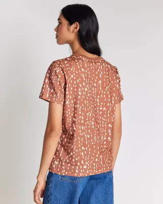 Tee-shirt Bree cannelle tacheté — photo 3