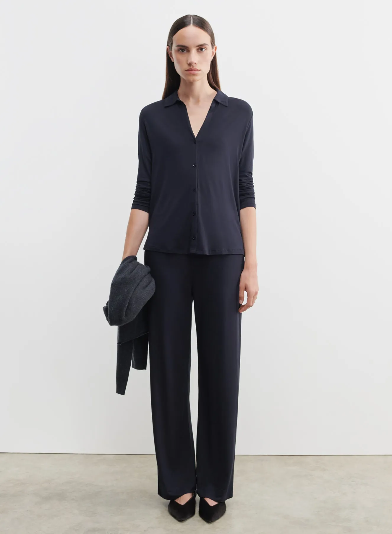 Pantalon en viscose et élasthanne
