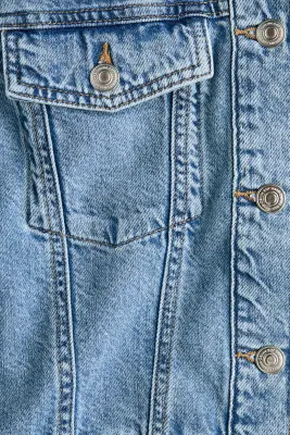 Veste péplum en denim - Bleu denim clair — photo 2
