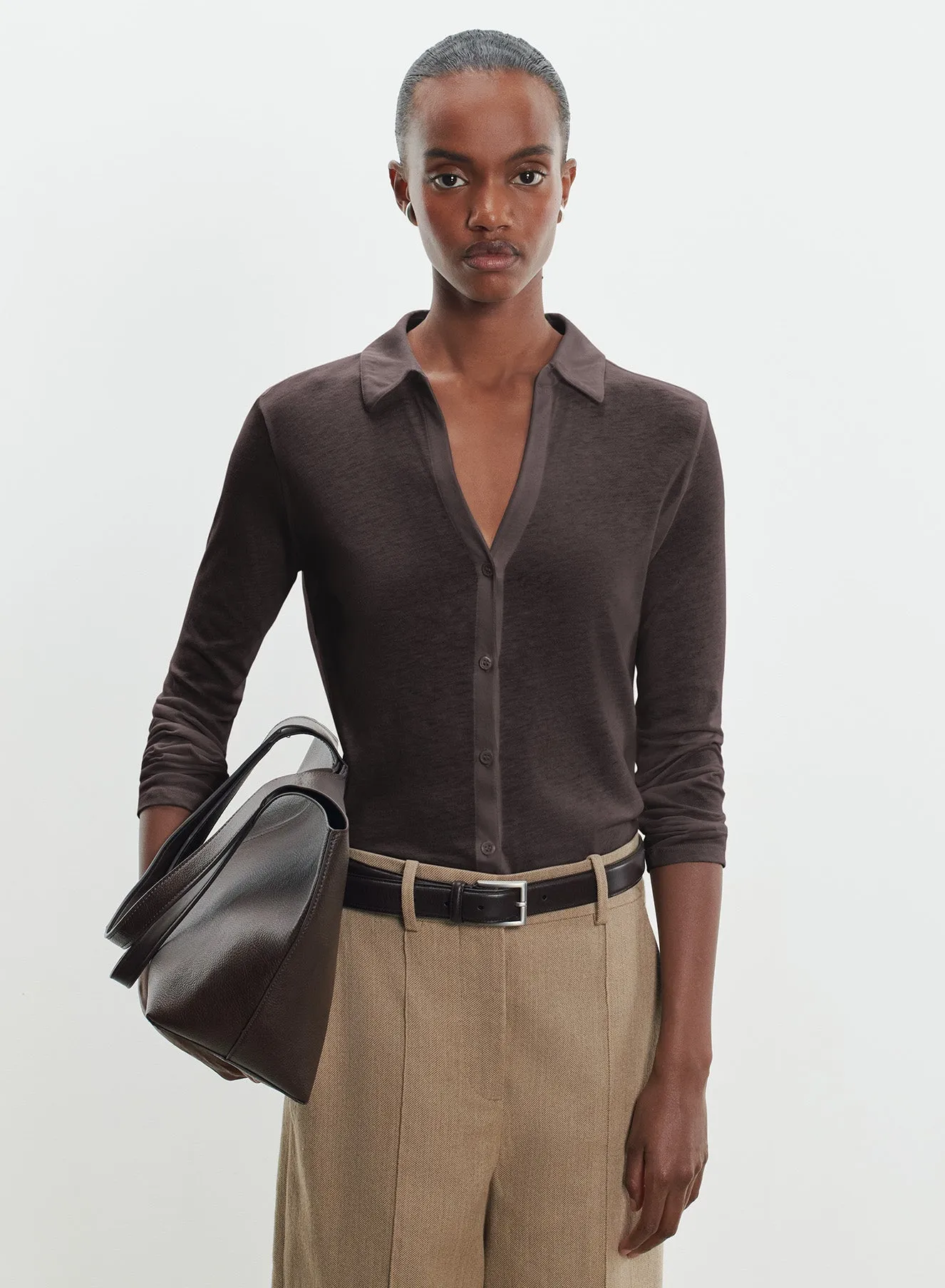 Chemise en coton et cachemire