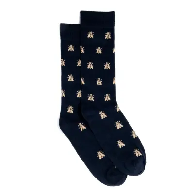 Mi chaussettes jersey Les Abeilles d'or Marine — photo 3
