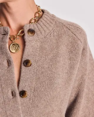 Cardigan Hilda taupe — photo 5