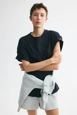 T-shirt oversize - Navy blue — photo 3
