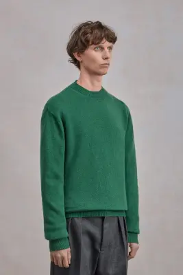 Relaxed Cashmere Crewneck - Vert — photo 4