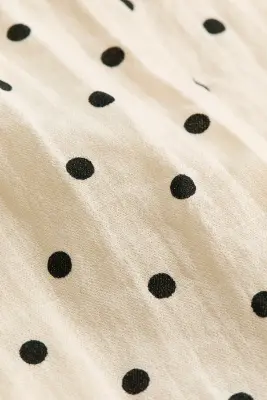 Robe sans manches en crêpe - Beige clair/pois — photo 4