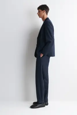 BLAZER PLIABLE ET RÉSISTANT AUX PLIS - BLEU MARINE — photo 3