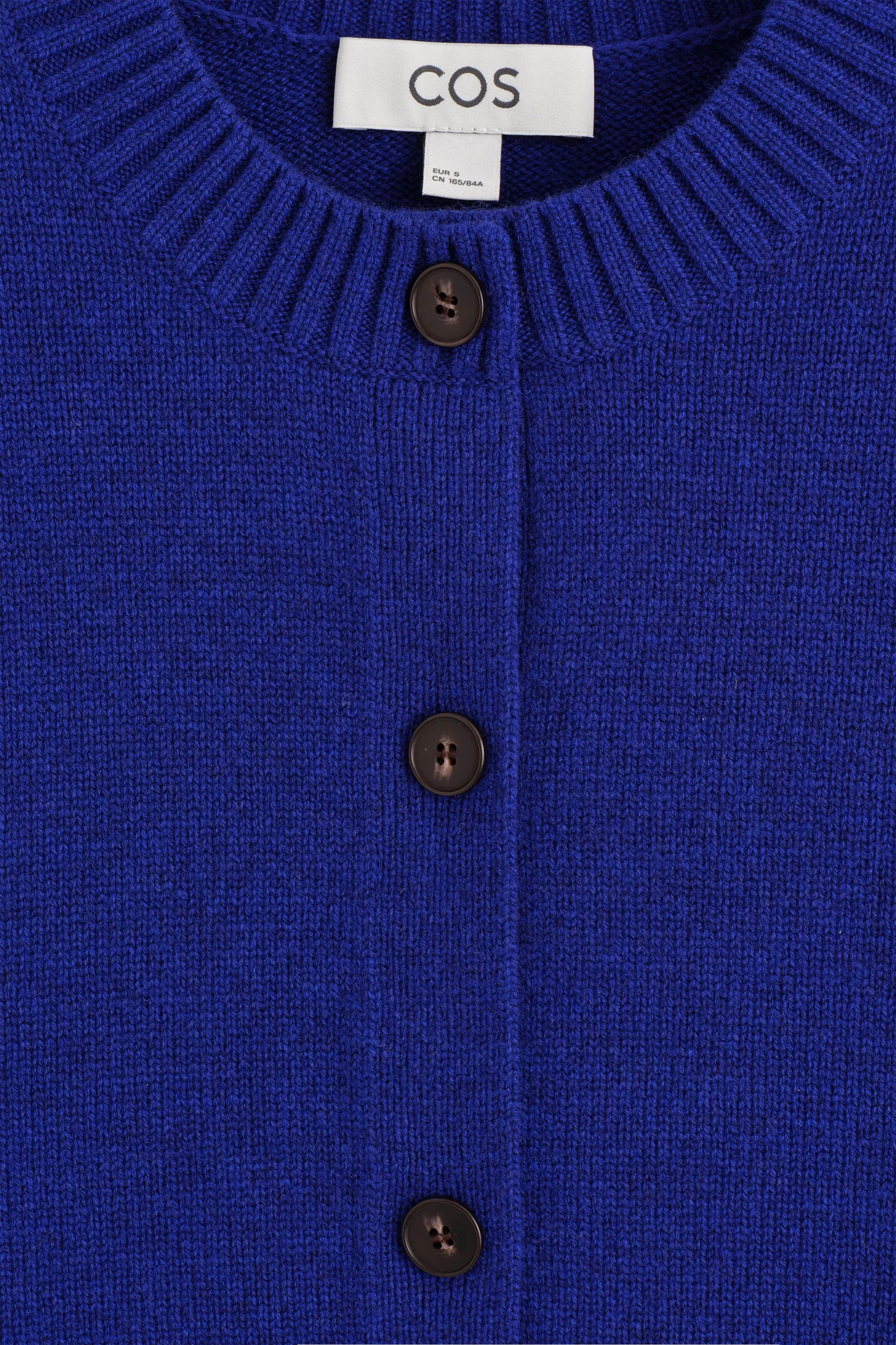 CARDIGAN EN LAINE MÉRINOS - BLEU COBALT