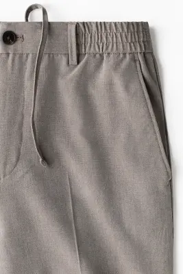 Pantalon Relaxed Fit - Grège foncé — photo 4