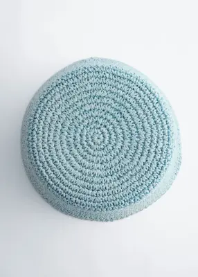 Chapeau en paille tressée - Turquoise clair — photo 2